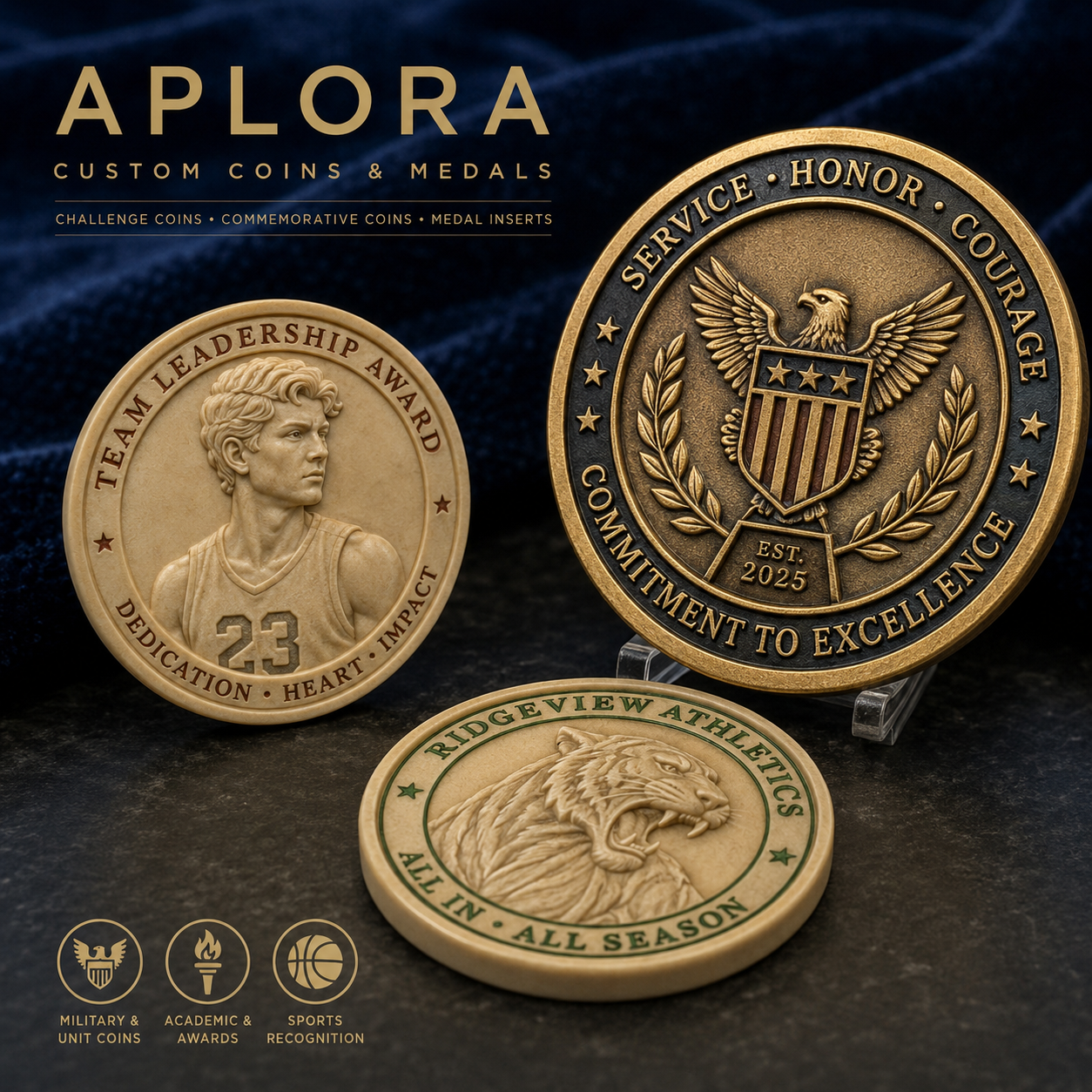 Custom challenge coin examples