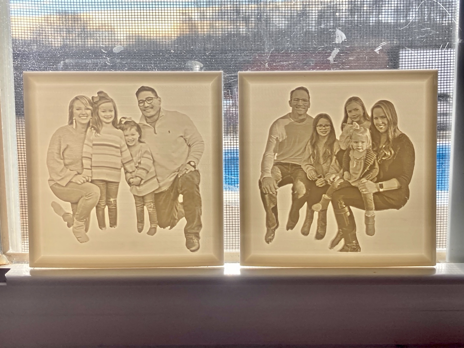 Actual lithophane family panel example