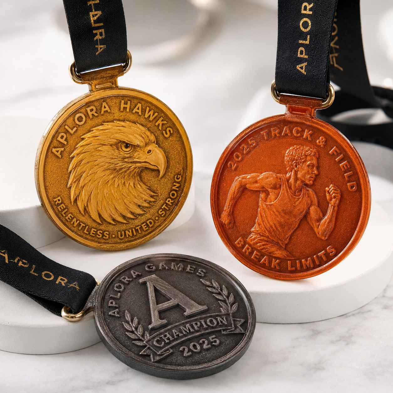 Custom sports medal examples